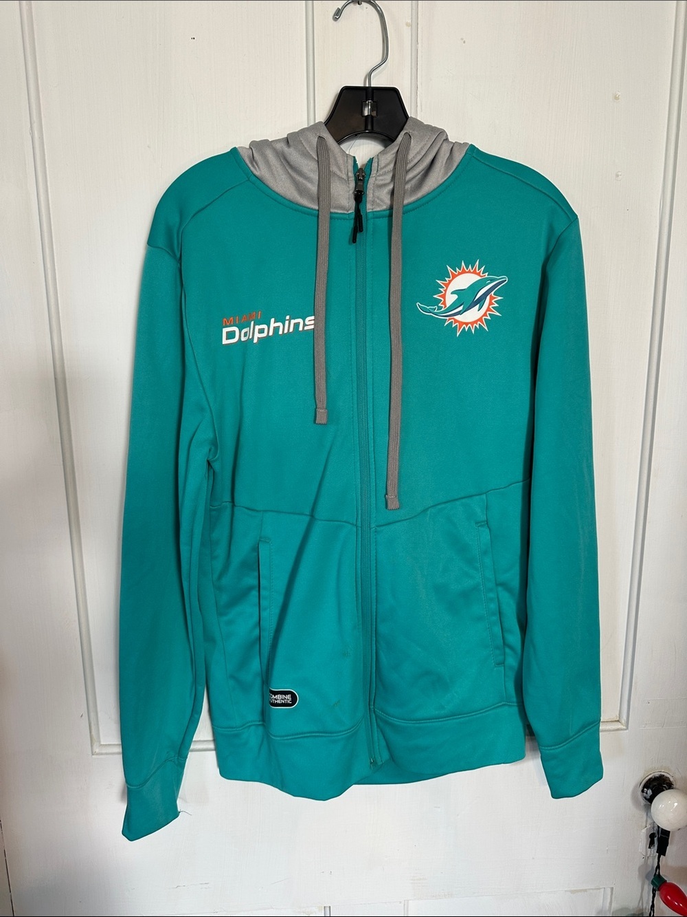 NFL Miami Dolphins Hooded light weight jacket size small men’s